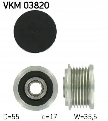 фото №1, Сцепление генератора колесо ременное vkm 03820 skf
