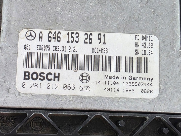 фото №9, Комп'ютер двигуна mercedes vito 2.2 a6461532691 0281012066