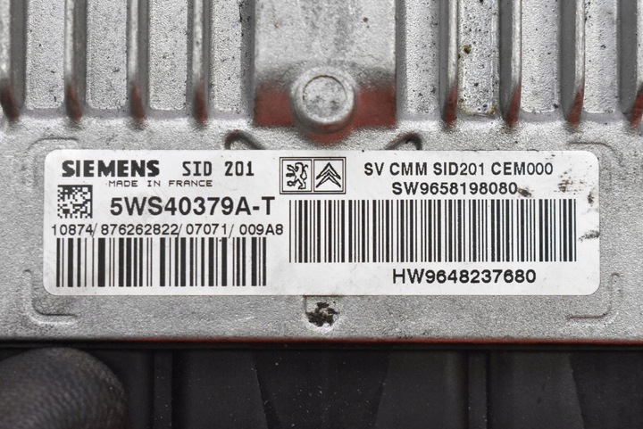 фото №7, Блок управления компьютер двигателя sw9658198080 citroen c6 1 i 2.7 hdi 208 km 04-12