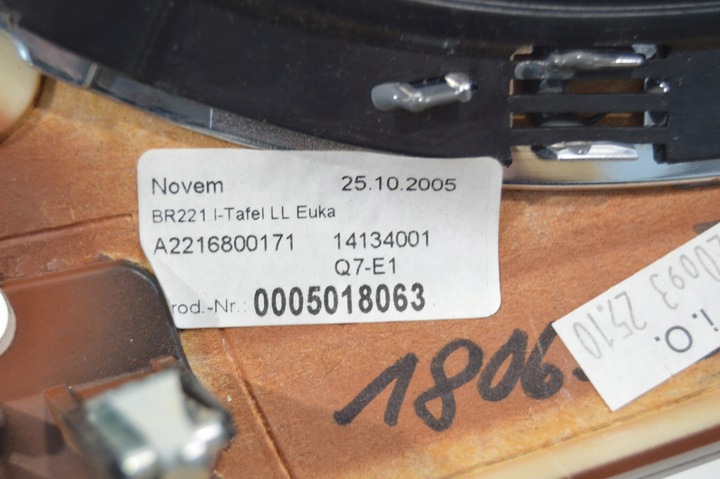 фото №15, Планка дерево dekor панелі розподільчої mercedes s клас w221 2216800171