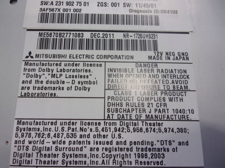 фото №8, Mercedes r231 sl 231 sl231 amg радіо команд usa a2319000602