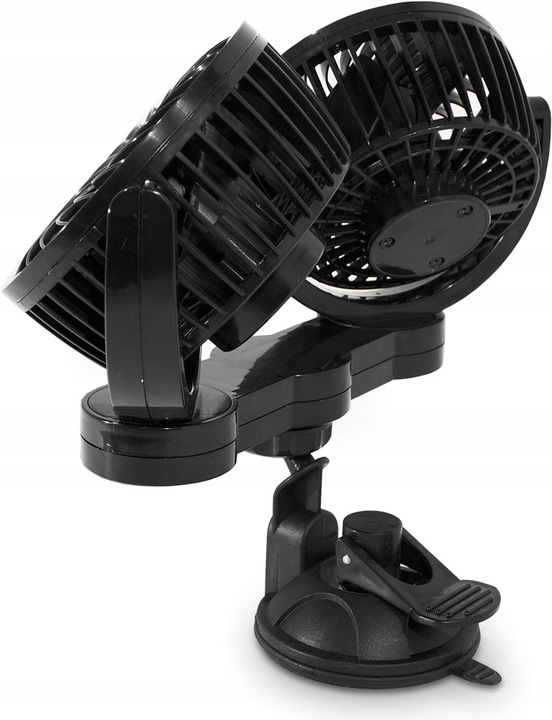 фото №9, Великий вентилятор вентилятор автомобільний поворотний 24v подвійний потужний присоска