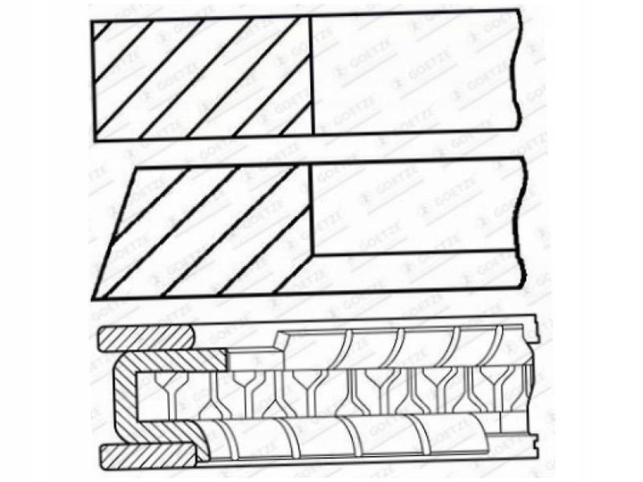 фото №2, Кольца поршневые renault clio ii 1.1 iii 1.1 iv 1.1 kangoo i 1.1