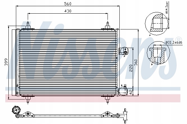 фото №8, Радіаторів кондиціонера конденсатор nissens 94723 []