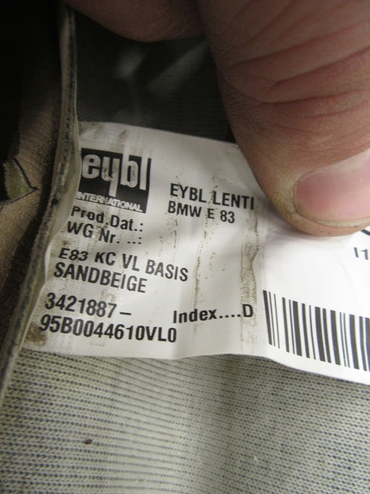 фото №7, Оббивка сидіння лівий перед спинка bmw e83 x3 екошкіра