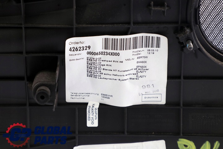 фото №12, Bmw e88 боковина оббивка праві зад матеріал