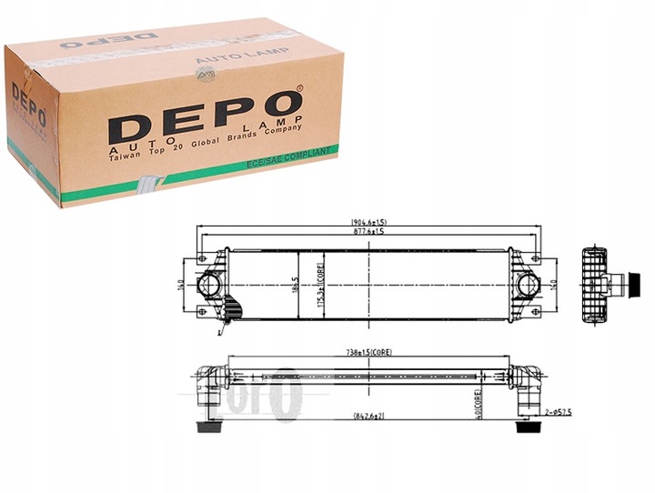 фото №1, Dep037-018-0001 интеркулер depo 2147000qaa 931797