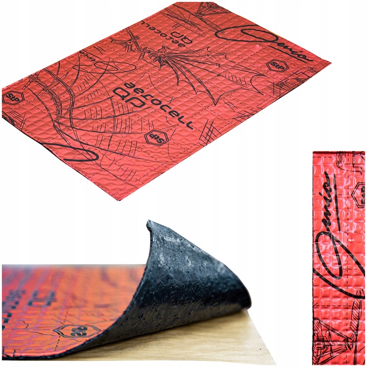 фото №16, Килимок шумопоглинаюча aerocell 50x32cm 4mm butylowa granulkami izolująca шум