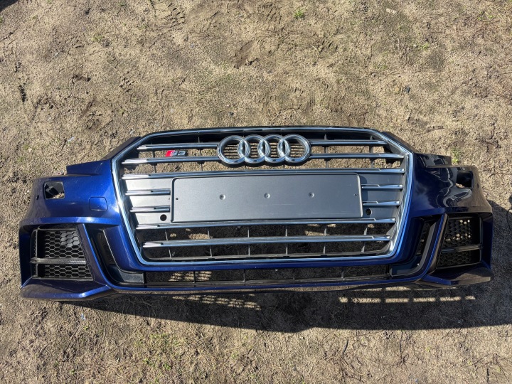 фото №6, Audi a3 s3 8v5 рестайлінг sedan s-line бампер передній решітка решітка