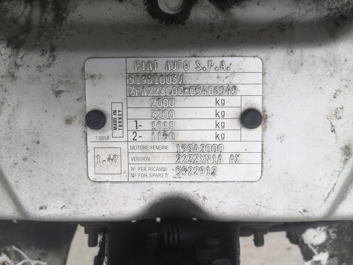 фото №6, Pas переднє підсилювач панель кріплення фар fiat doblo i рестайлінг 05-10