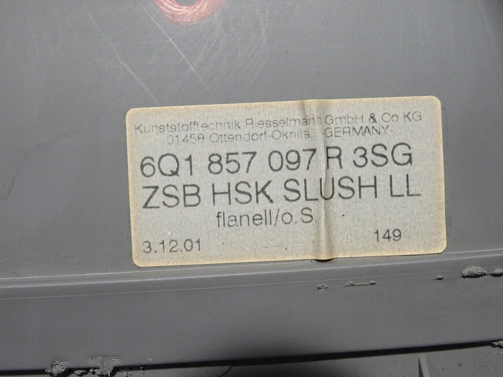 фото №8, Бардачок пассажира правые vw polo iv 4 6q0 2001-2005 6q1857101e 6q1857097r