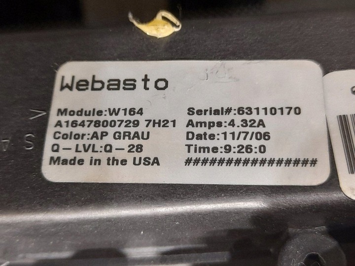 фото №7, Mercedes-benz ml w164 2009 люк комплект