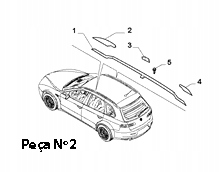 фото №6, Alfa romeo oem номер захист рейлінг даховий ліве зад 0156077780 alfa romeo 159