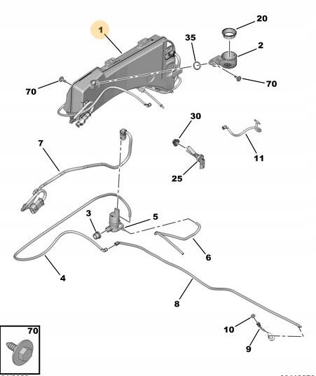 фото №3, Бак рідини склоомивача