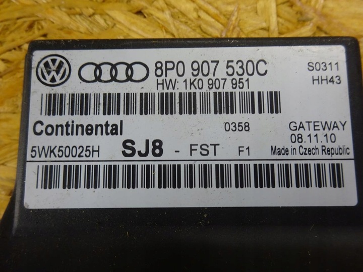 фото №9, Audi a3 8p рестайлінг 08-12 модуль блок керування шлюз 8p0907530c