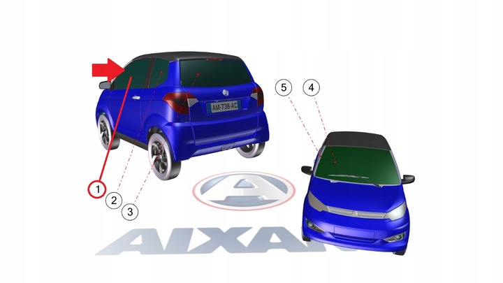 фото №2, Стекло дверь aixam 2010 city купе crossline crossover minauto левая