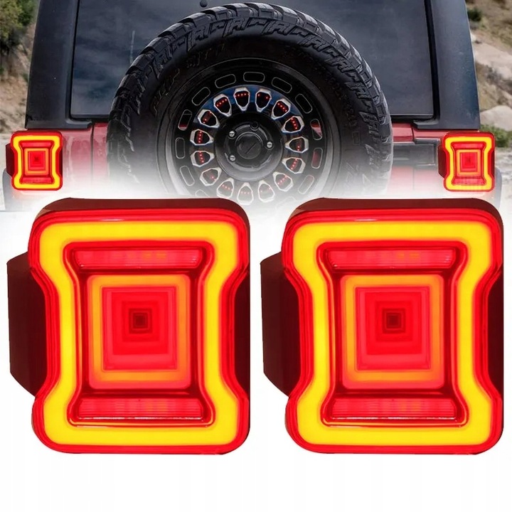 фото №6, Лампы led зад jeep wrangler jk jku 2006-2017 tunnel 3d eu тонированное