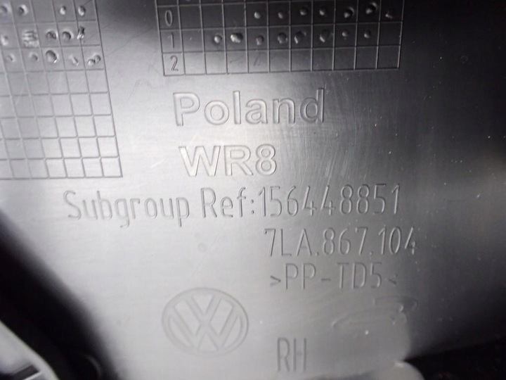 фото №8, Боковина обивка дверь правые перед европа 7la867104 vw t6 multivan 22r