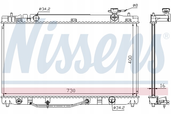 фото №15, Радіаторів двигуна nissens 164000h210 164000h240 16