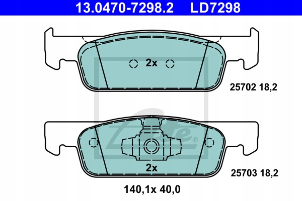 КОЛОДКИ ГАЛЬМІВНІ ATE CERAMIC ATE 13.0470-7298.2