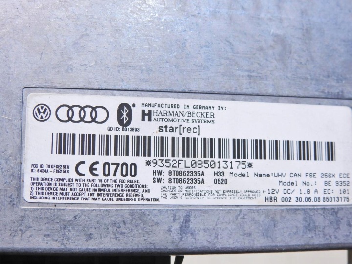 фото №6, Модуль блютуз audi a4 b8 b013893 8t0862335