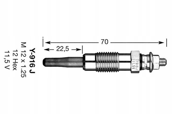 фото №11, Свічка запалювання zarowa ngk 5906 y916j d-power6