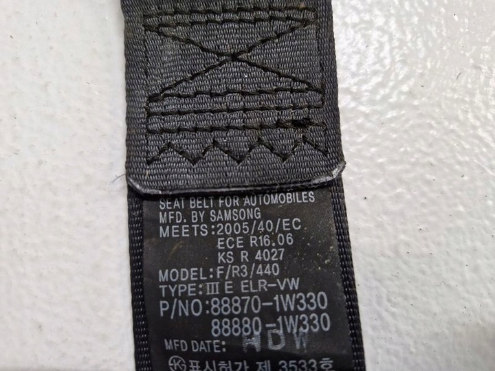 фото №8, Kia rio iii 3 3d pas безопасности правые перед 88880-1w330