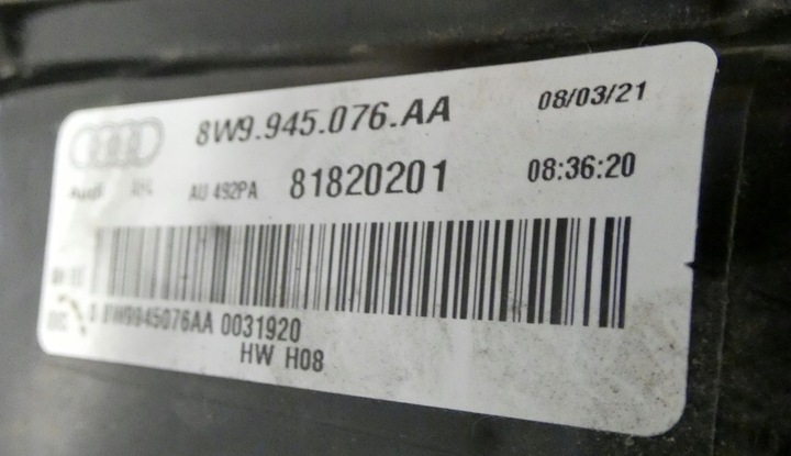 фото №8, Audi a4 b9 універсал рестайлінг 2019- 8w9945070aa лампа права зад задня led