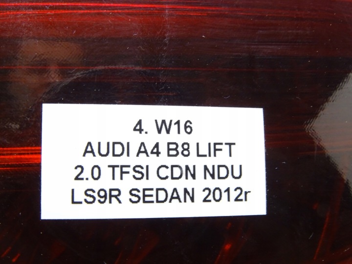 фото №9, Фара правая задняя правое зад audi a4 b8 рестайлинг sedan led s-line 8k5945096ac