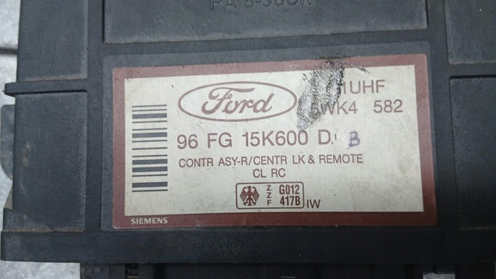 фото №5, Блок комфорта оригинал (блоки управления бортовой сетью) ford escort mk6 1.6b 95-00r универсал 96fg15k600d