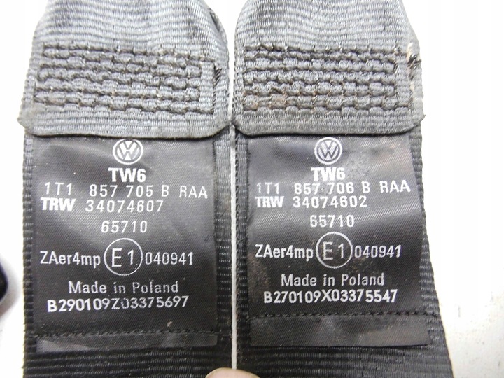 фото №10, Консоль подушки ремені безпеки vw touran 1t рестайлінг оригінал європа