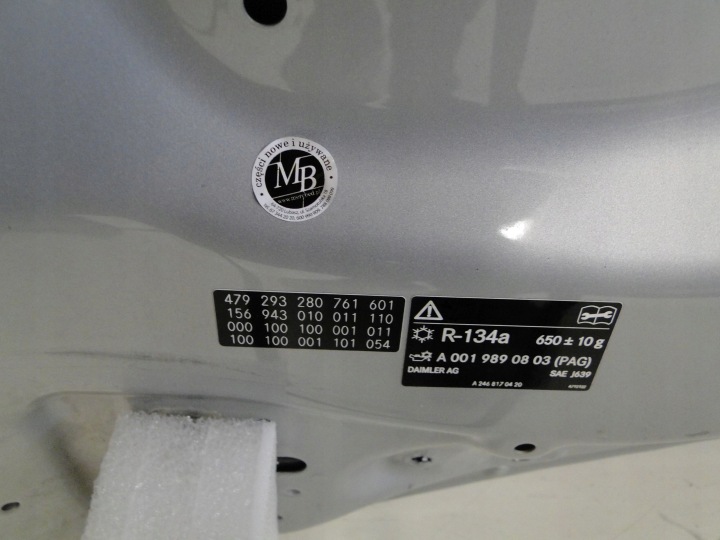 фото №12, Mercedes gla x156 156 капот кришка двигуна срібна 761