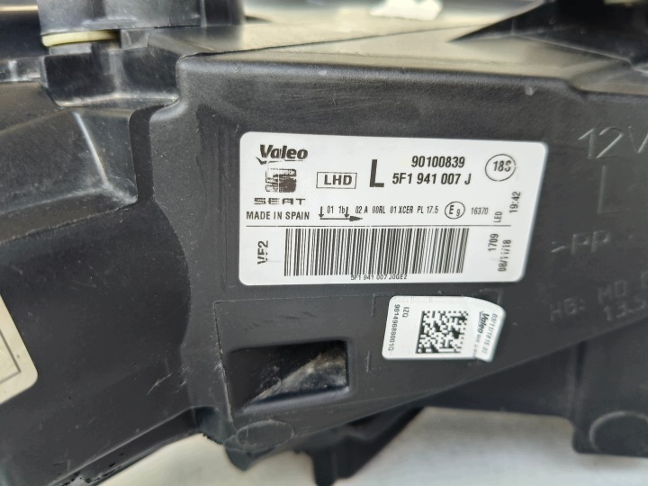 фото №12, Фара ліва фара seat leon iii 3 5f 5f0 17- рестайлінг повний led