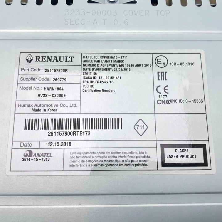 фото №15, Нове оригінальний номер радіо cd renault master iii opel movano b nissan nv400 281157800r
