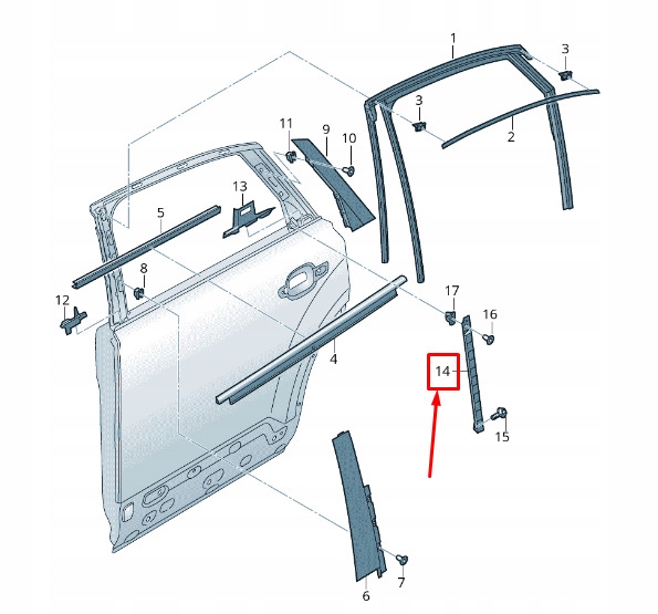 фото №1, Audi q7 4m rear left door сторона window guide rail 4m0839067 оригинал