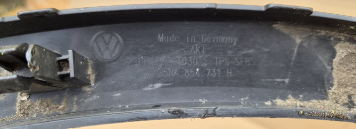 фото №12, Молдинг łuk na крило підкрилок ліві перед vw tiguan ii r-line 5na854731h
