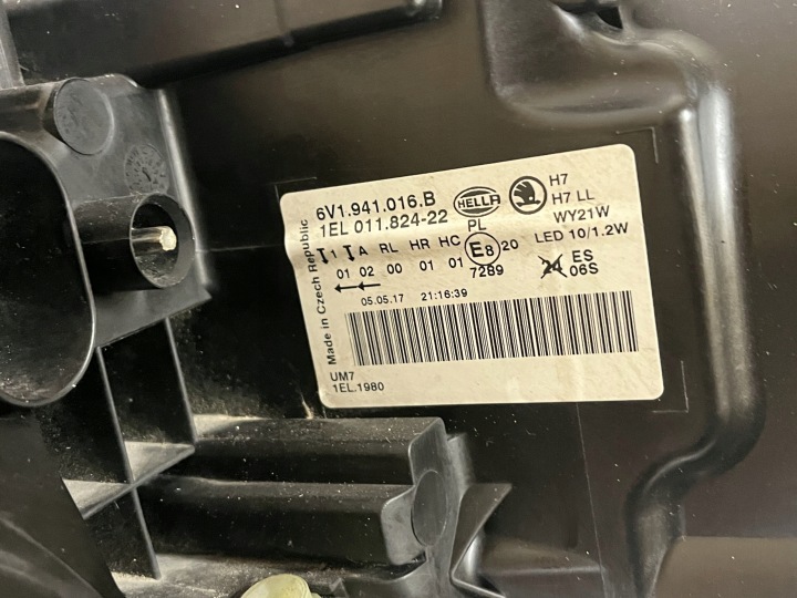 фото №15, Skoda fabia iii фара правое линза led 6v1941016b org fv wys 24h