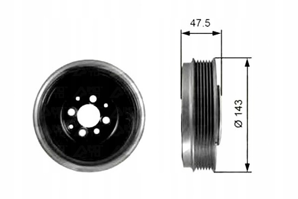 фото №1, Колесо ременное вала коленчатого audi a3 seat cordoba co