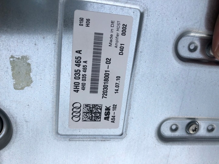 фото №13, Audi a8 s8 d4 4h krótkanagłośnienie bang&olufsen комплект монтаж