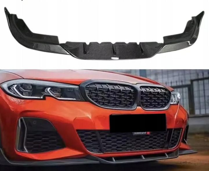 фото №12, Накладка бампера m sport перед bmw g20 g21 2018-2022 карбон волокно углеродный