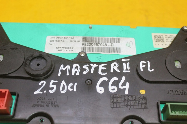 фото №9, Спидометр приборы renault master opel movano 2.5 dci 8200467948 d