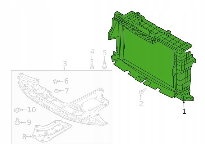 фото №7, Hyundai palisade 2019-2022 тунель впуск захист радіатор