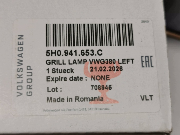 фото №12, Vw golf 8 viii 5h0 19- фара led drl правая левая новое 5h0941654g 5h0941653c