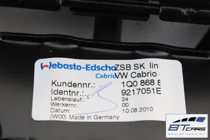 фото №7, Vw eos заглушка бардачка крыша 1q0868851d 1q0868852d 1q0 868 851 d 1q0 868 8