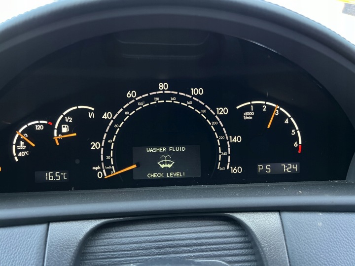 фото №11, Спидометр w милях mercedes cl 5.0 cl500 w215 c215 w220 рестайлинг uk a2205405847