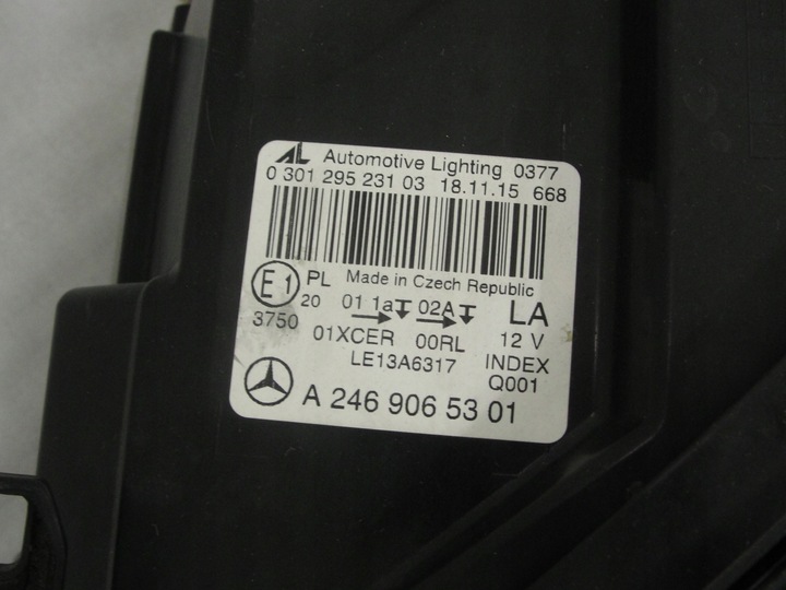 фото №9, Лампа перед левая mercedes b-klasa w246 рестайлинг 14-18 a2469065301