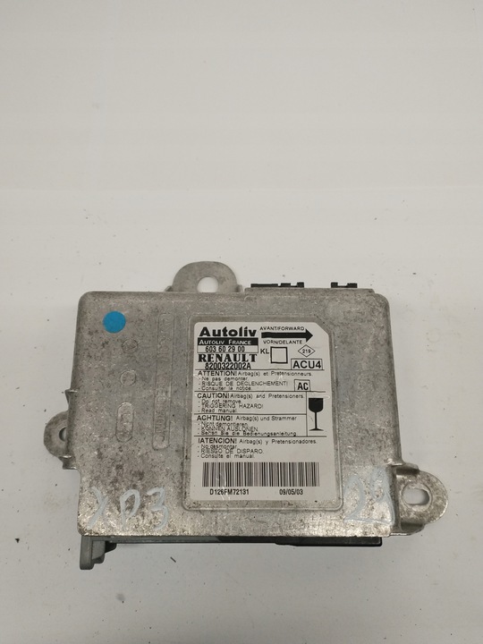 фото №1, Модуль датчик подушка безпеки renault megane ii 2 8200322002a