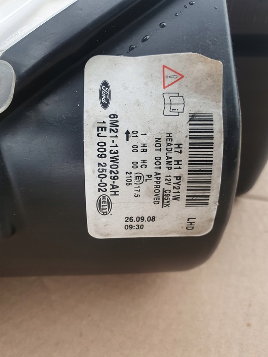 фото №10, Ford s-max i 06- лампа передняя левая правая европа линза