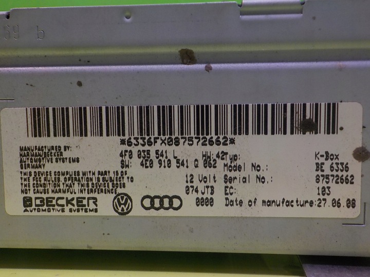 фото №5, Audi a5 8t 08r купе 2d модуль тюнер радіо 4e0910541q