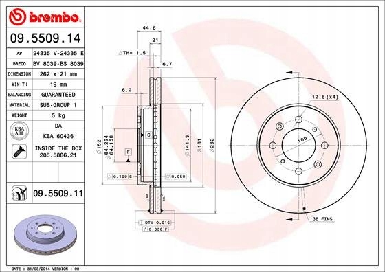 ДИСК ГАЛЬМА ПЕРЕД HONDA LOTUS ROVER 45251SK700